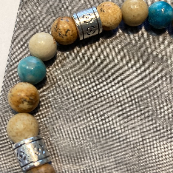 Natural Stone Men’s Stack Bracelet Set - Picture 4 of 7